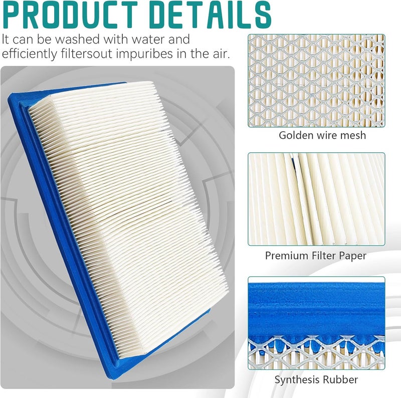 SOLLON Ranger 900 xp 7081706 Air Filter for Polaris Ranger 570 XP, RZR 570, Ranger 570 900 1000 Crew, Ranger 900 1000, Ranger Crew XP 1000 Diesel, Ranger 900 XP 2012-2018 - Image 3